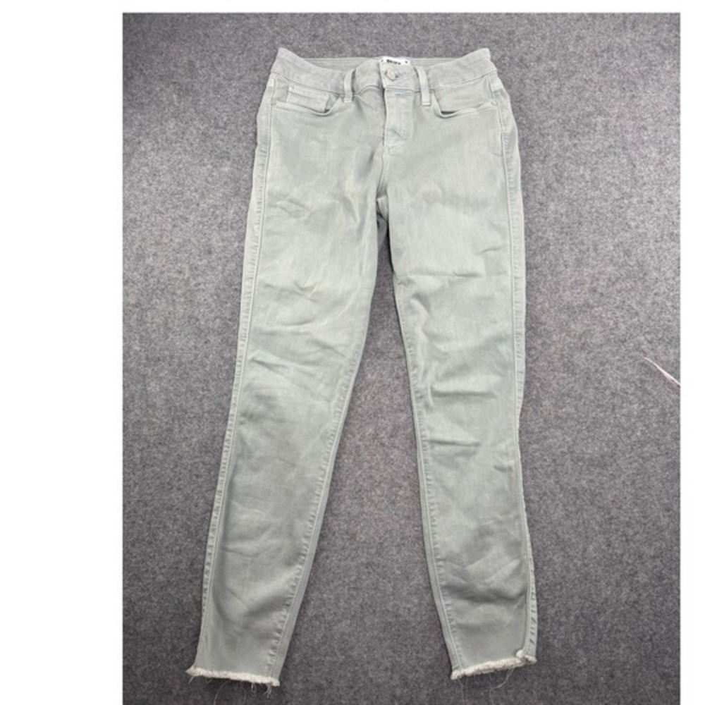PAIGE Womens Jeans Light Sage Wash‎ Slim Leg Raw Hem Size 28
